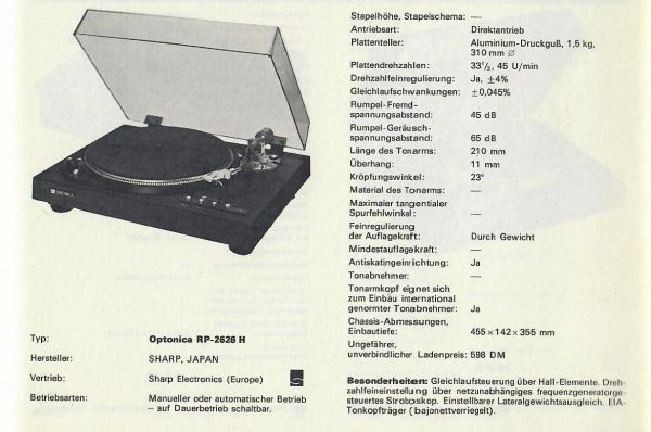 Sharp Optonica RP 2626 – Bild 6