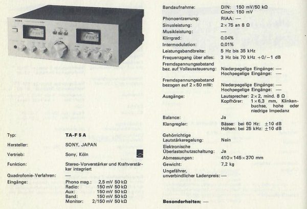 Sony TA-F5A – Bild 4