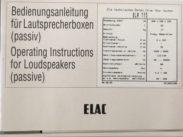 Elac ELR 115 – Bild 8