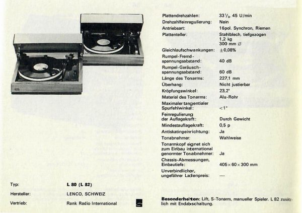 Lenco L 82 – Bild 2
