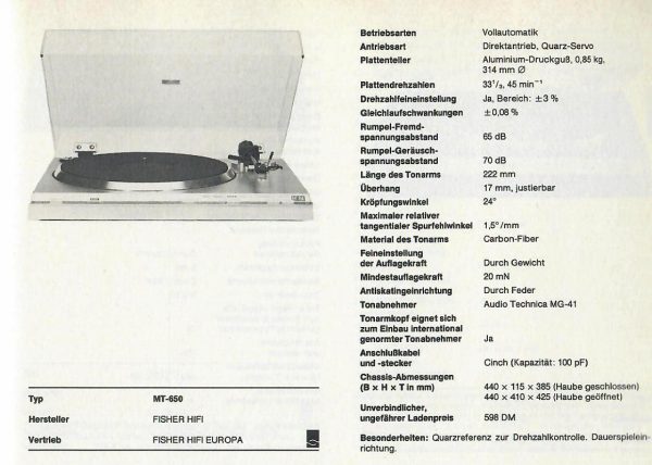 Fisher MT-650 – Bild 5
