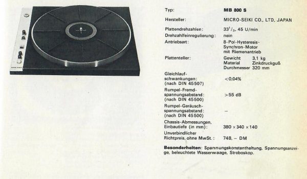 Micro Seiki MB-800 S – Bild 6