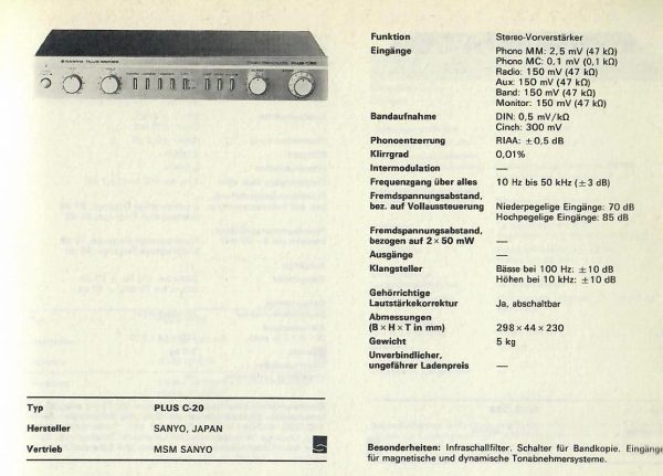 Sanyo Plus C 20 – Bild 3