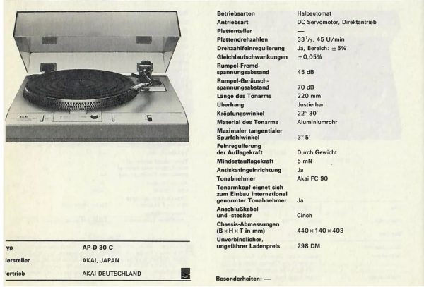 Akai AP-D30 – Bild 5